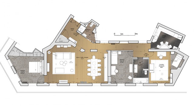 Appartement familial haussmannien 140 m² – Paris 17